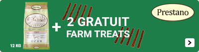 Prestano + 2 gratis farm treats snacks DOG